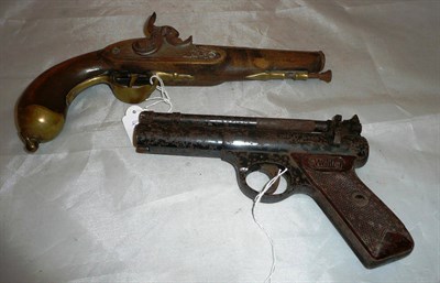 Lot 446 - Replica pistol and Webley Senior air pistol (2)