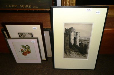 Lot 471 - Various prints including etchings by Frank Brangwyn, George Soper, Albany E Howarth, print of a...