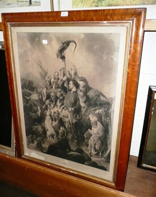 Lot 473 - Maple framed print, The Otter Hunt