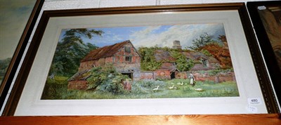 Lot 480 - H Hammond, watercolour of Harrington Hall, Kidderminster