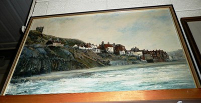 Lot 481 - Framed oil on board 'Whitby' signed David Biglands 1978