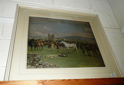 Lot 493 - After Munnings 'Kilkenny Horse Fair' with certificate