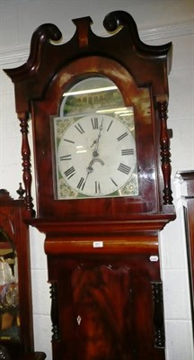 Lot 507 - A mahogany veneered thirty hour long case clock