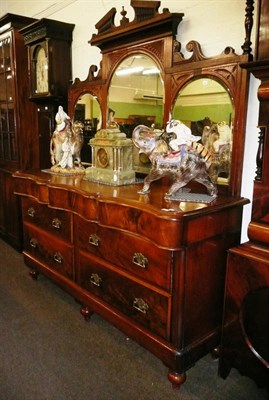 Lot 508 - Mahogany sideboard with later mirror back