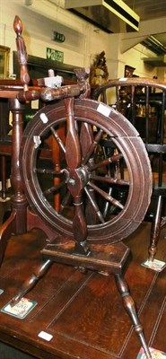 Lot 540 - 19th century spinning wheel