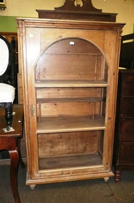 Lot 613 - Pine glazed cupboard