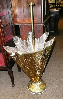 Lot 627 - 19th century brass umbrella/stick stand