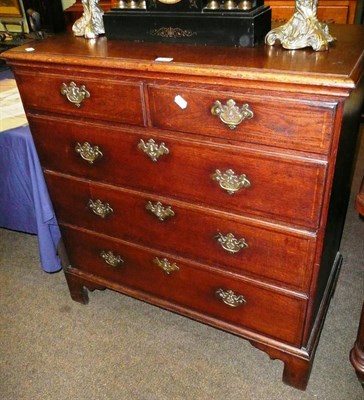 Lot 648 - Georgian oak chest of four drawers