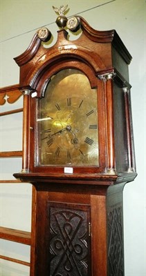 Lot 652 - Brass dial longcase clock by Thomas Hogarth of Upton Tweed