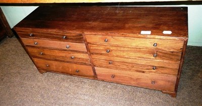 Lot 653 - Rosewood collector's chest with eight graduated drawers