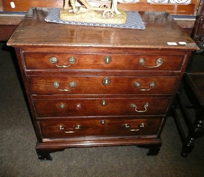 Lot 659 - Georgian oak four height chest of drawers