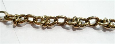 Lot 52 - A 9ct gold fancy link bracelet (a.f.), 26g approx