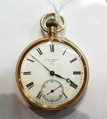 Lot 98 - An 18ct gold open faced pocket watch