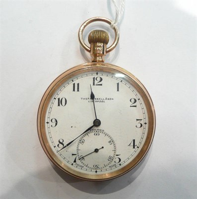 Lot 101 - A 9ct gold open faced pocket watch