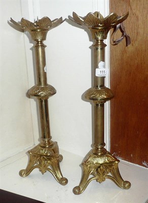 Lot 111 - A pair of French candlesticks