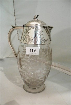 Lot 119 - Silver plated claret jug