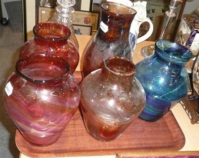 Lot 187 - Five art glass vases