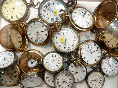 Lot 206 - A quantity of gold plated pocket watches and lady's fob watches