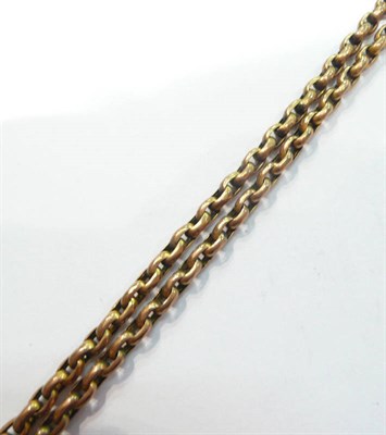 Lot 218 - A 9ct gold long guard, 32g