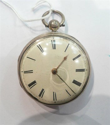 Lot 236 - A silver pocket watch with later associated cylinder movement signed William Seymour, London