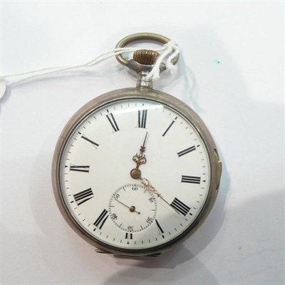 Lot 237 - A repeating pocket watch, case stamped '0.900'