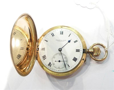 Lot 238 - An 18ct gold full hunter pocket watch