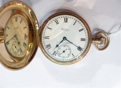 Lot 239 - A 9ct gold full hunter pocket watch