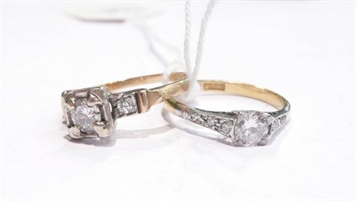 Lot 241 - Two diamond-set rings