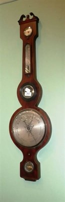 Lot 262 - George III mahogany wheel barometer