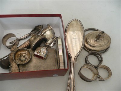 Lot 276 - A silver calling card case and a quantity of scrap silver etc