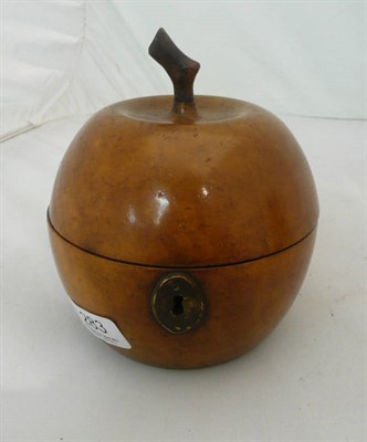 Lot 283 - Apple shaped tea caddy