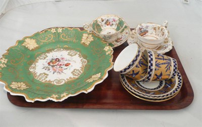 Lot 305 - Various tea wares and a Davenport dish