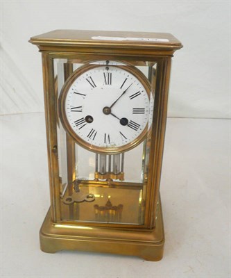 Lot 313 - A four glass striking mantel clock