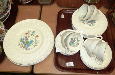 Lot 327 - A Wedgwood 'Montreal' pattern tea set and dinner plates