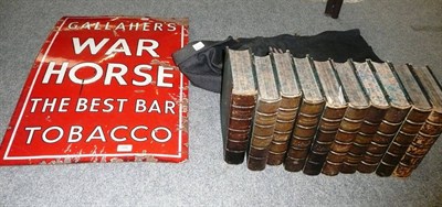 Lot 346 - A Gallaghers War Horse tobacco advertising enamel sign, an RAF jacket and a set of ten leather...