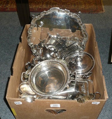 Lot 350 - A quantity of silver plate items etc