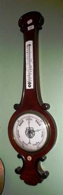 Lot 387 - A rosewood wheel barometer