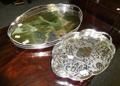 Lot 417 - Two silver plated trays