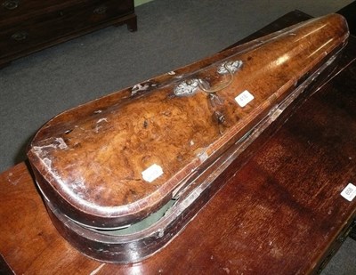 Lot 418 - Burr walnut violin case