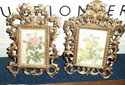 Lot 444 - A pair of giltwood Florentine frames