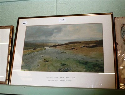 Lot 479 - Watercolour 'Haworth Moor from West End' by Joseph Pighills