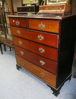 Lot 539 - 19th century mahogany five height chest