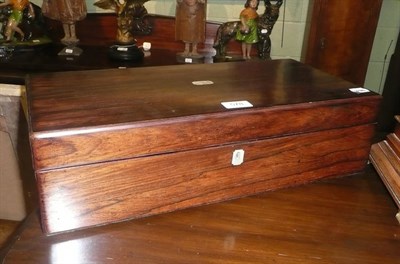 Lot 578 - 19th century rosewood writing box