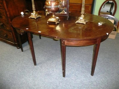 Lot 581 - George III mahogany D-end dining table (by repute from Chatsworth)