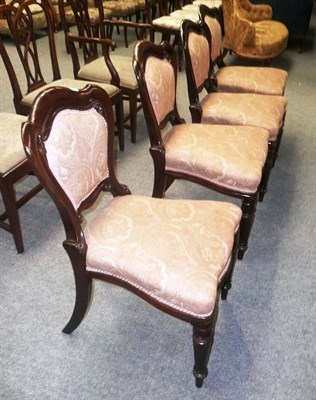 Lot 594 - A set of four Victorian Mahogany framed chairs