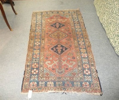 Lot 600 - Two small Persian rugs