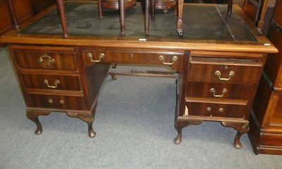 Lot 608 - Large walnut desk