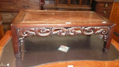 Lot 610 - Chinese hardwood low table