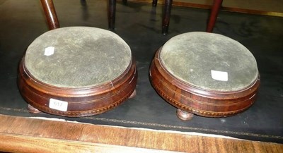 Lot 617 - Pair of Victorian inlaid footstools