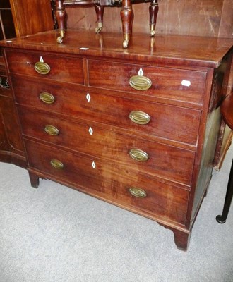 Lot 623 - Early 19th century mahogany four height chest